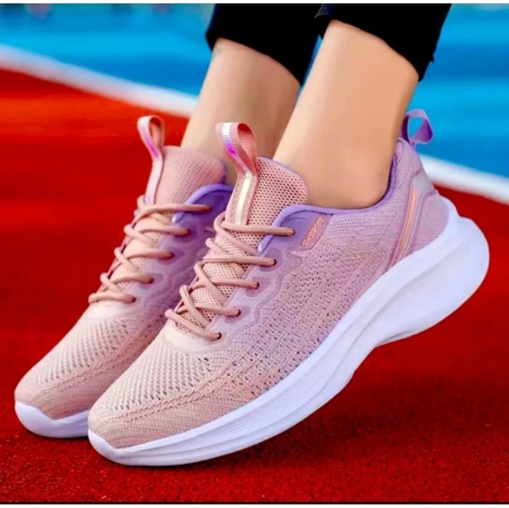 Women Lightweight Breathable Flying Weave Running Shoes Sz 8 - Picture 2 of 6